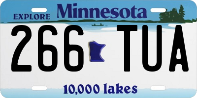 MN license plate 266TUA