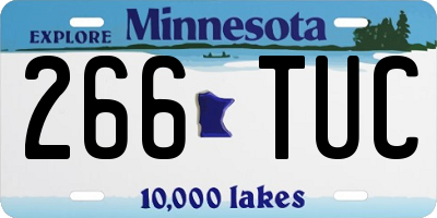 MN license plate 266TUC