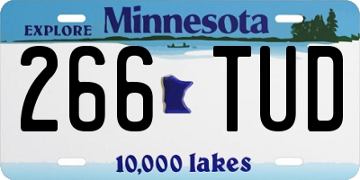 MN license plate 266TUD