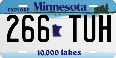 MN license plate 266TUH
