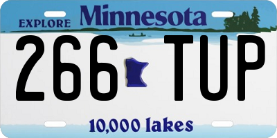 MN license plate 266TUP