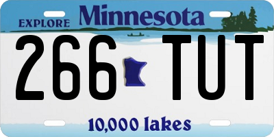 MN license plate 266TUT