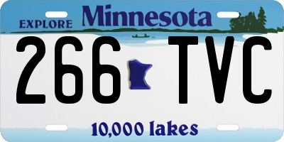 MN license plate 266TVC