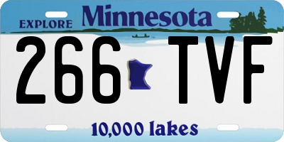 MN license plate 266TVF