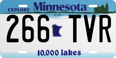 MN license plate 266TVR