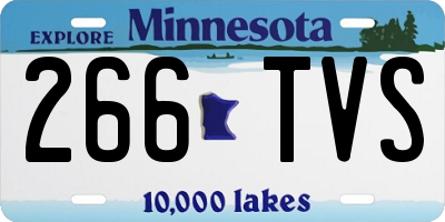MN license plate 266TVS
