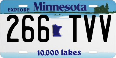 MN license plate 266TVV