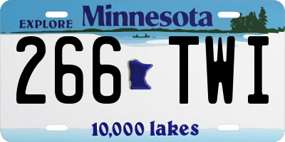 MN license plate 266TWI