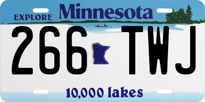 MN license plate 266TWJ