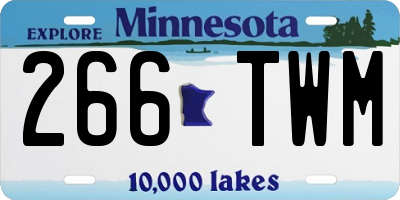 MN license plate 266TWM