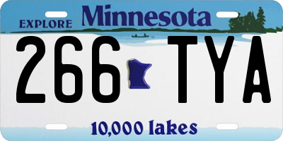 MN license plate 266TYA