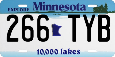 MN license plate 266TYB