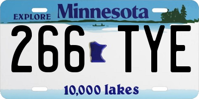 MN license plate 266TYE