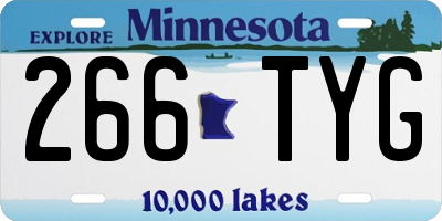 MN license plate 266TYG