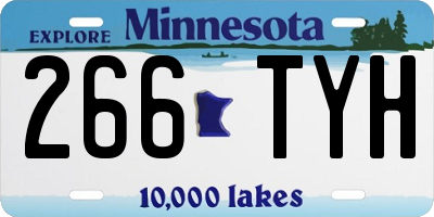 MN license plate 266TYH