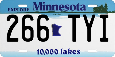 MN license plate 266TYI