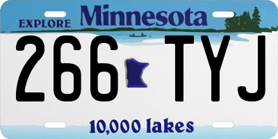 MN license plate 266TYJ