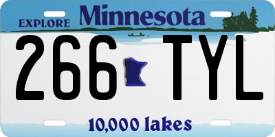 MN license plate 266TYL