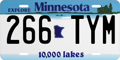 MN license plate 266TYM