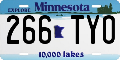 MN license plate 266TYO