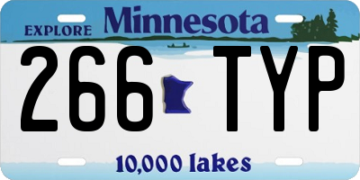 MN license plate 266TYP