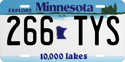 MN license plate 266TYS