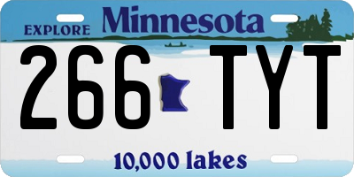 MN license plate 266TYT