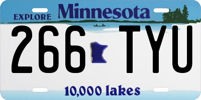 MN license plate 266TYU