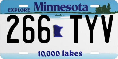 MN license plate 266TYV