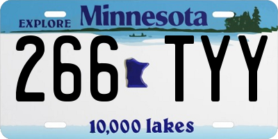 MN license plate 266TYY