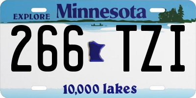 MN license plate 266TZI