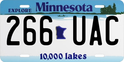 MN license plate 266UAC