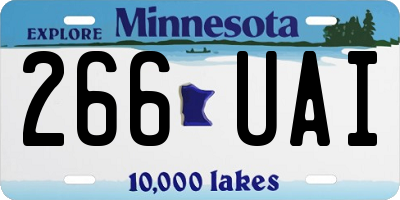 MN license plate 266UAI