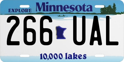 MN license plate 266UAL