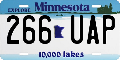 MN license plate 266UAP