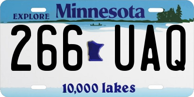 MN license plate 266UAQ