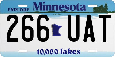 MN license plate 266UAT