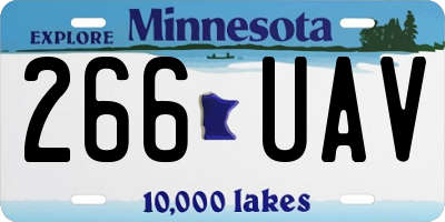 MN license plate 266UAV