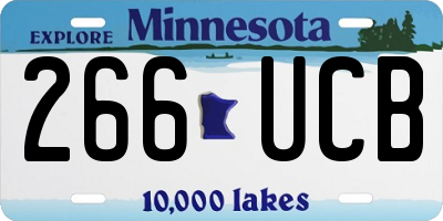 MN license plate 266UCB