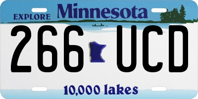 MN license plate 266UCD