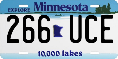 MN license plate 266UCE