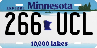 MN license plate 266UCL