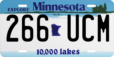 MN license plate 266UCM