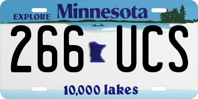 MN license plate 266UCS