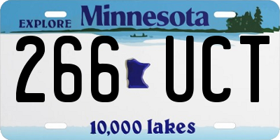 MN license plate 266UCT