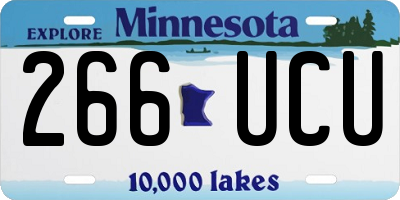 MN license plate 266UCU