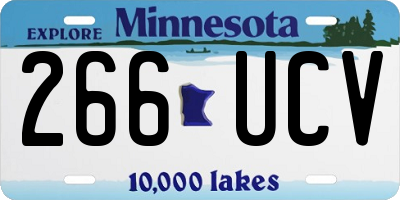 MN license plate 266UCV