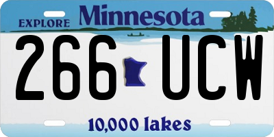 MN license plate 266UCW