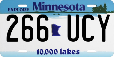 MN license plate 266UCY