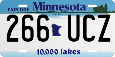 MN license plate 266UCZ